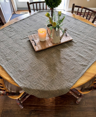 NORWICH GREEN/TAN 34" TABLE SQUARE *NEW*
